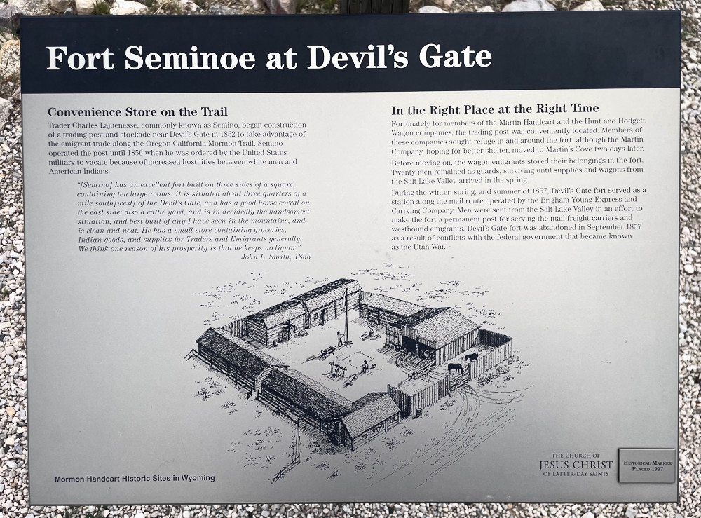 Seminoe Fort Plaque