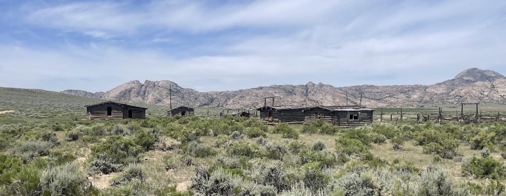 Cabins and Split Rock