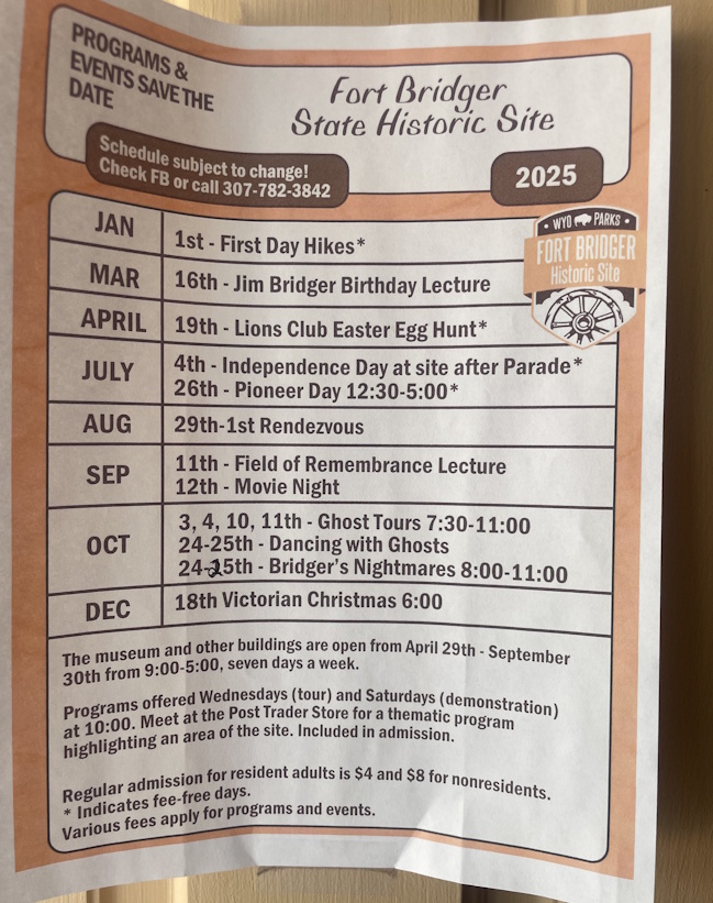 Fort Bridger 2025 Events