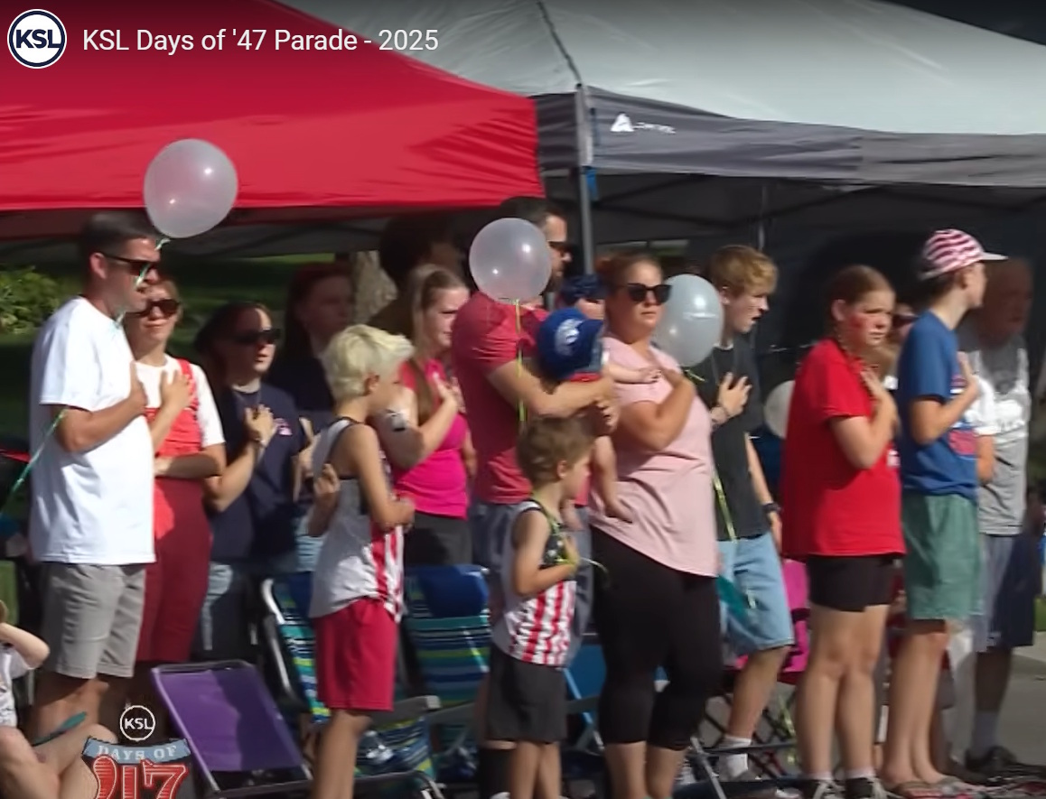 Public Saluting the Flag