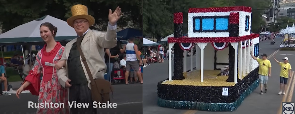 Brent & Kylie with the Float